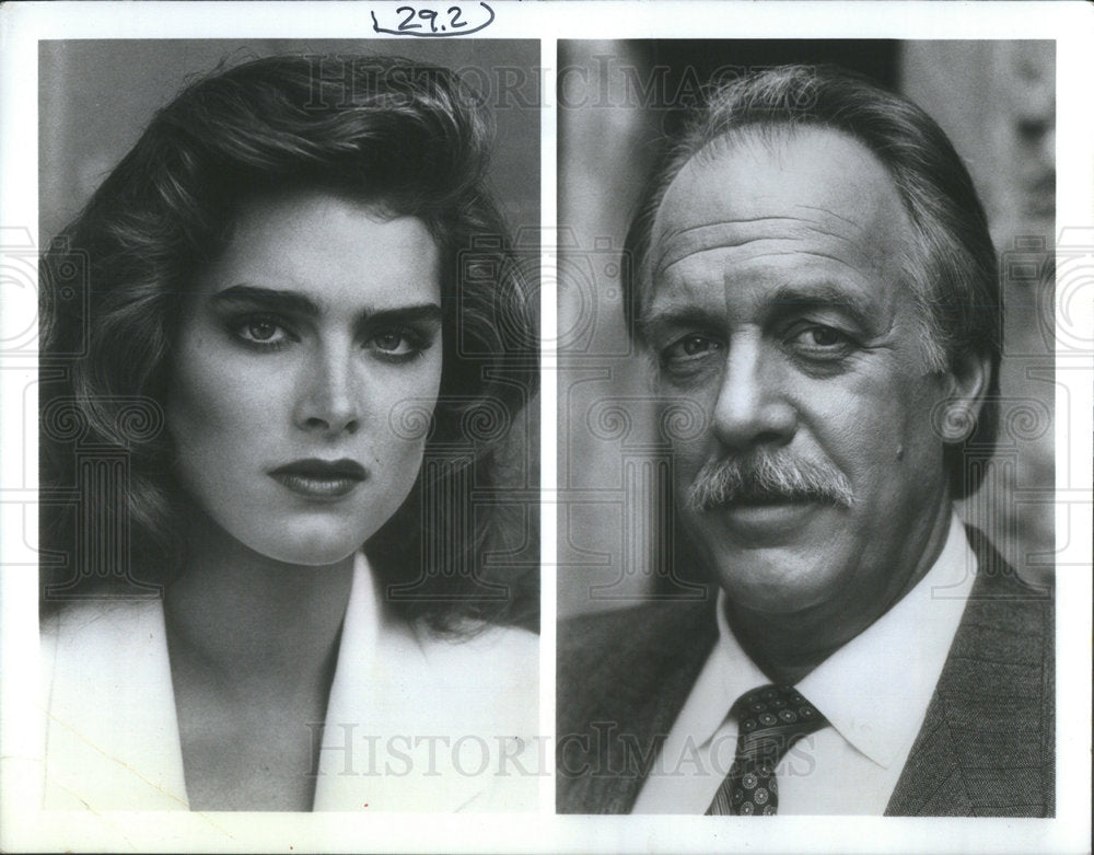 1988 Press Photo Actors Brooke Shields And Howard Hesseman In "The Diamond Trap" - Historic Images