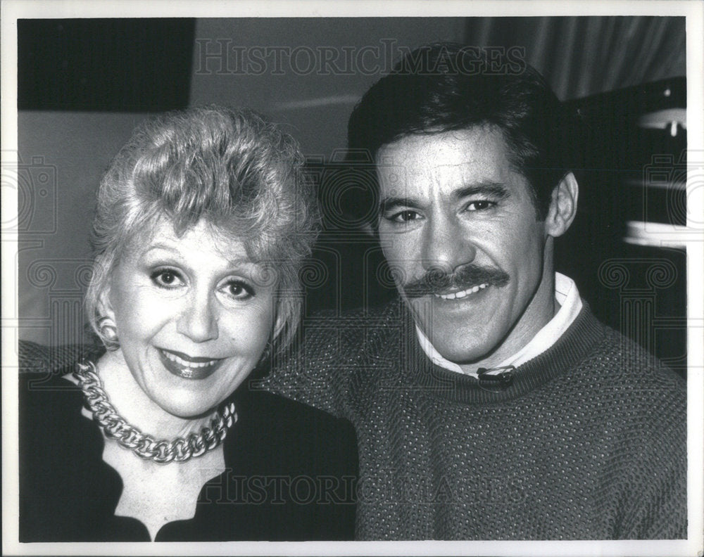 Press Photo Rona Barrett &amp; Geraldo Rivera On At Rona&#39;s On NBC - Historic Images