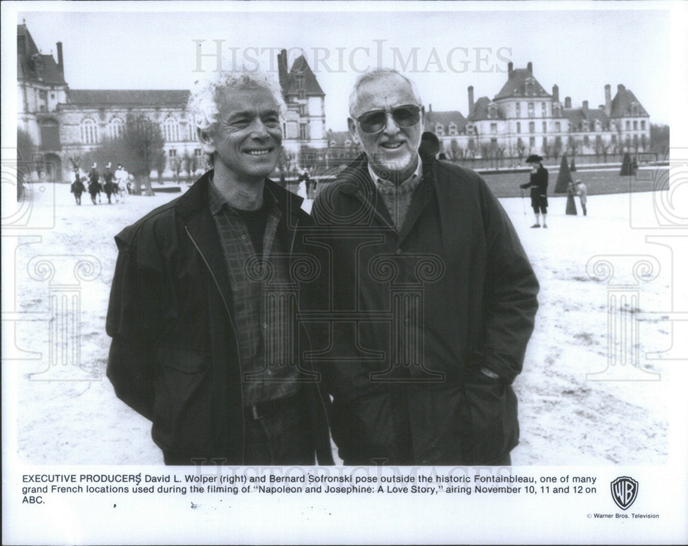 Press Photo Exec Producers David Wolper & Bernard Sofronski @ Fontainbleau - Historic Images