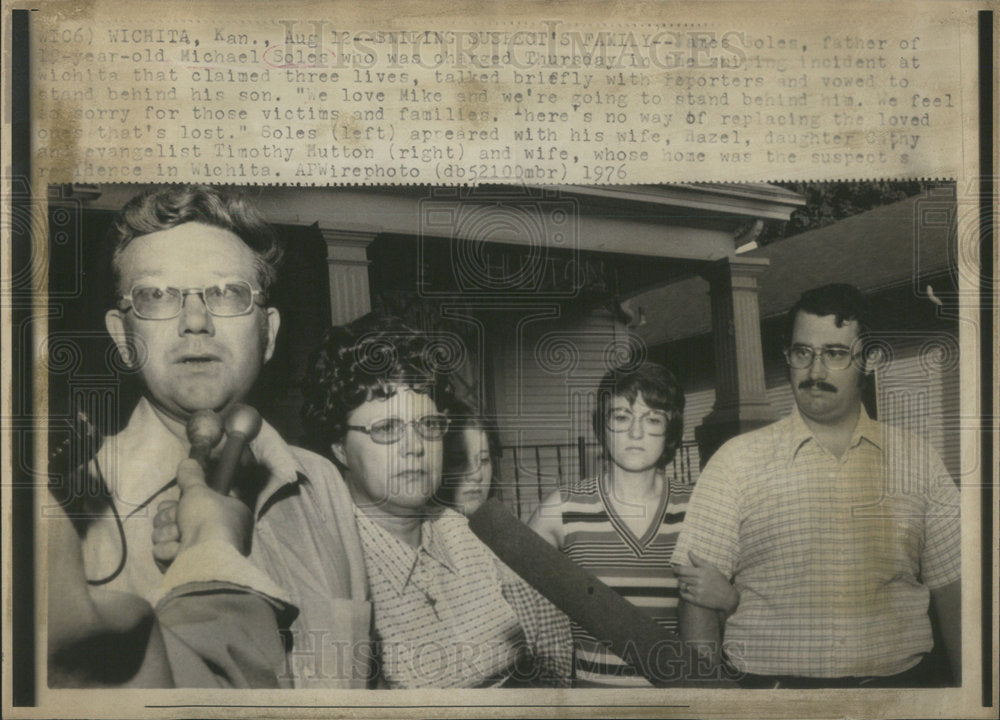 1976 Press Photo Michael Soles charged - Historic Images