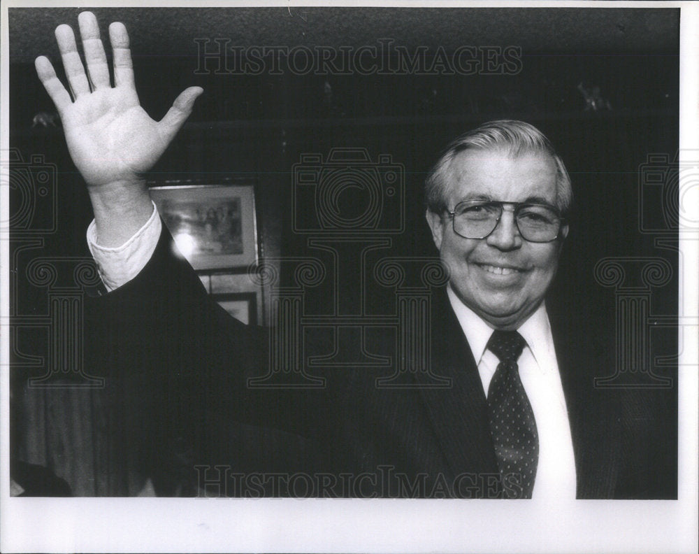 1989 Press Photo Dr. Herb Sohn candidate mayor - Historic Images