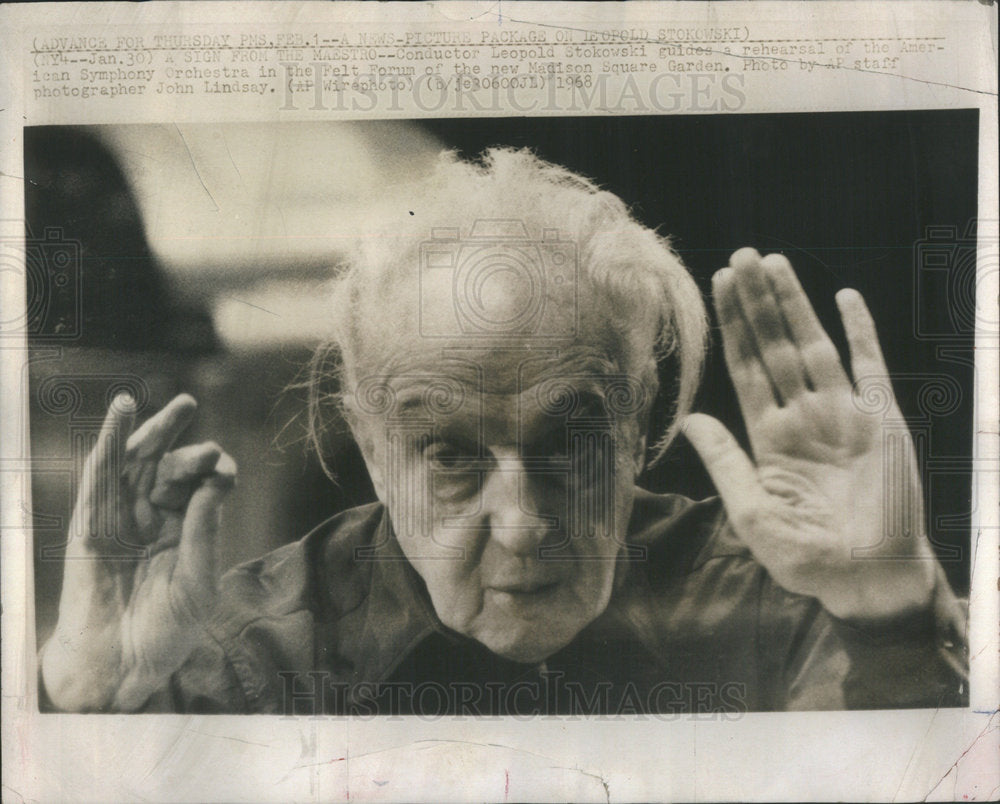 1968 Leopold Stokowski Conductor  - Historic Images