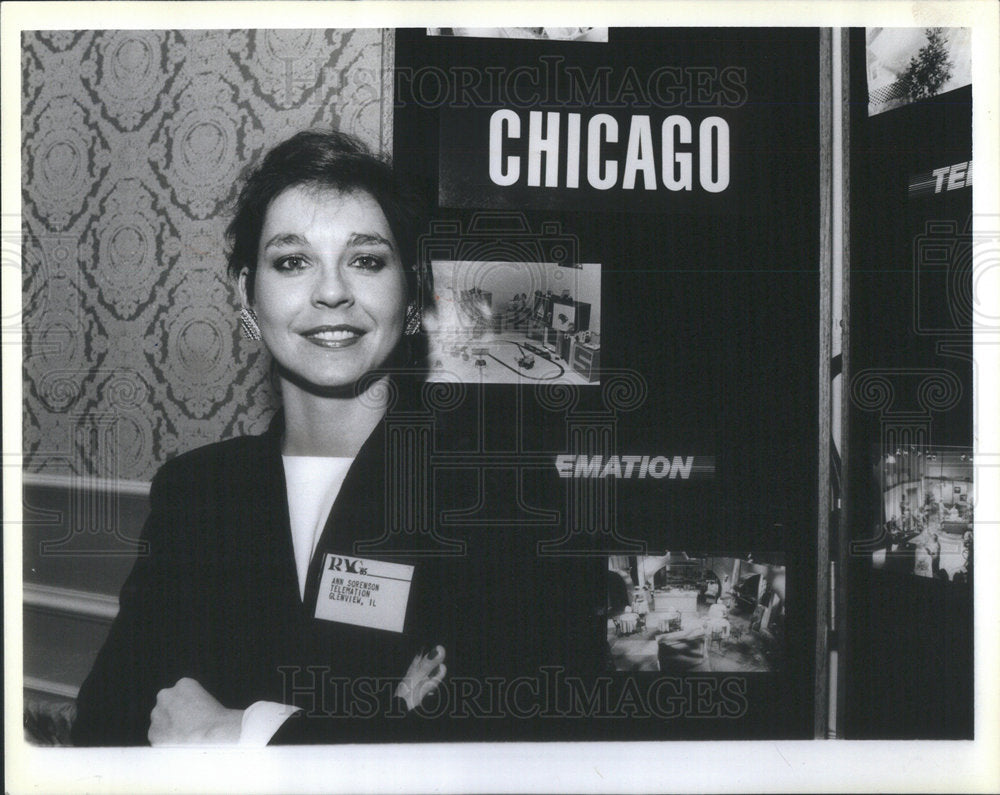 1985 Press Photo Ann Sorenson telemation - Historic Images