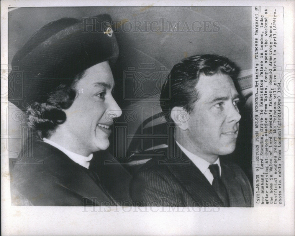 1964 Press Photo British Princess Margaret With Her Husband Lord Snowdon - Historic Images