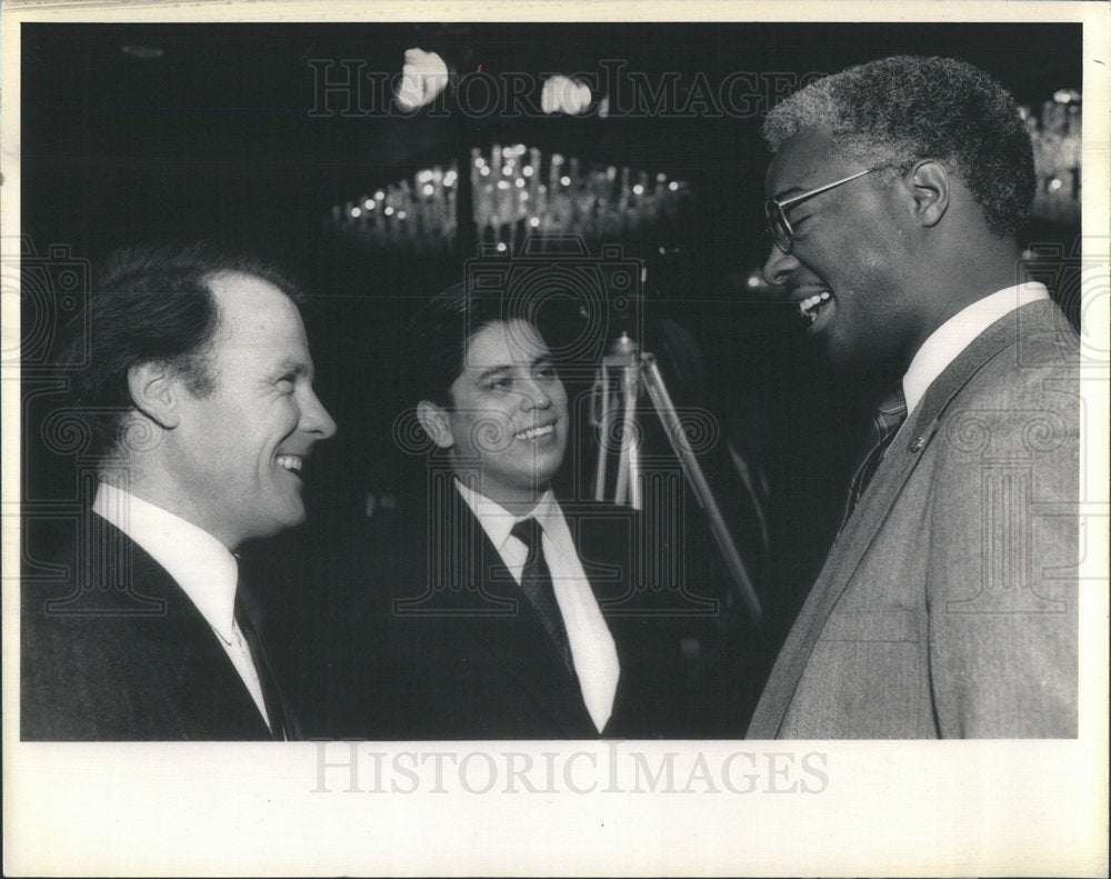 1984 Press Photo Mike Madigan Juan Soliz Larry Bullock - Historic Images