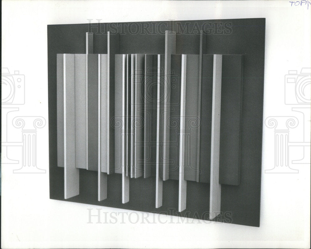 1988 Press Photo David Barr Structurist Relief Kazimir Gallery Chicago - Historic Images
