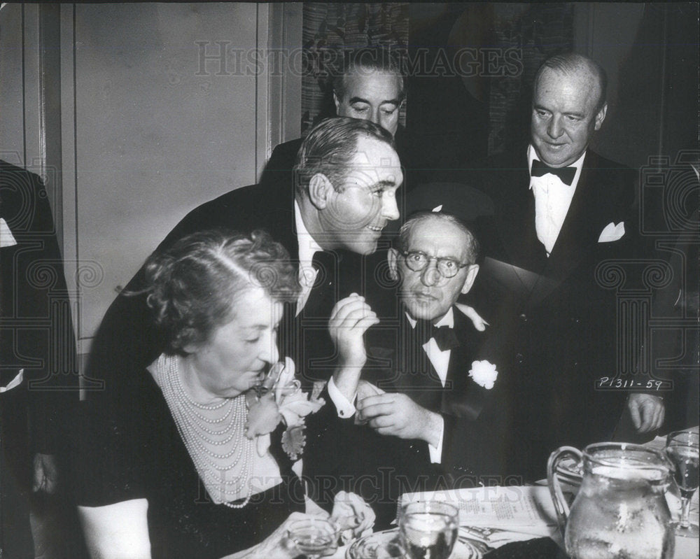 1939 Gus Edwards, Lillian, Walter Connolly & Wm Frawley @ 60th Bday - Historic Images