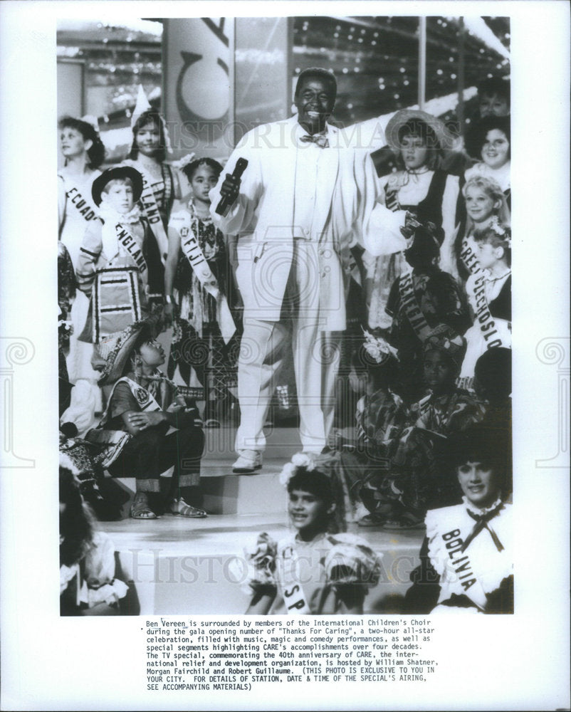 Press Photo Ben Vereen International Childrens Choir CARE 40th Anniversary - Historic Images