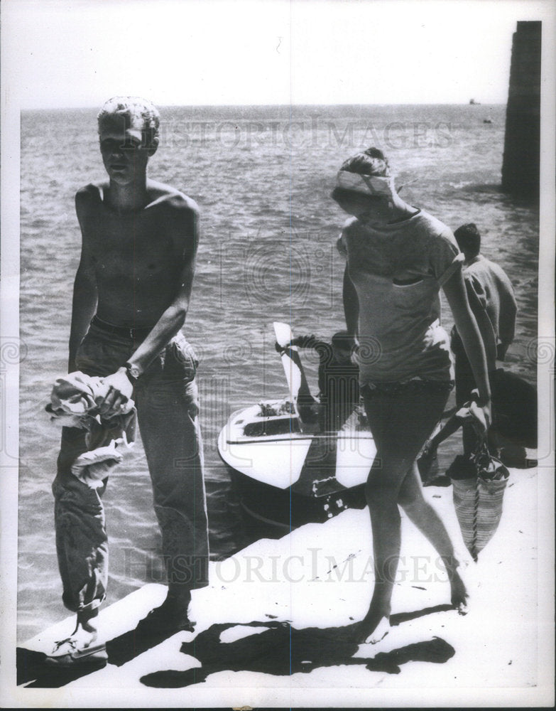 1957 Press Photo Princess Gabriella savoy Prince victor Emmanuel - Historic Images