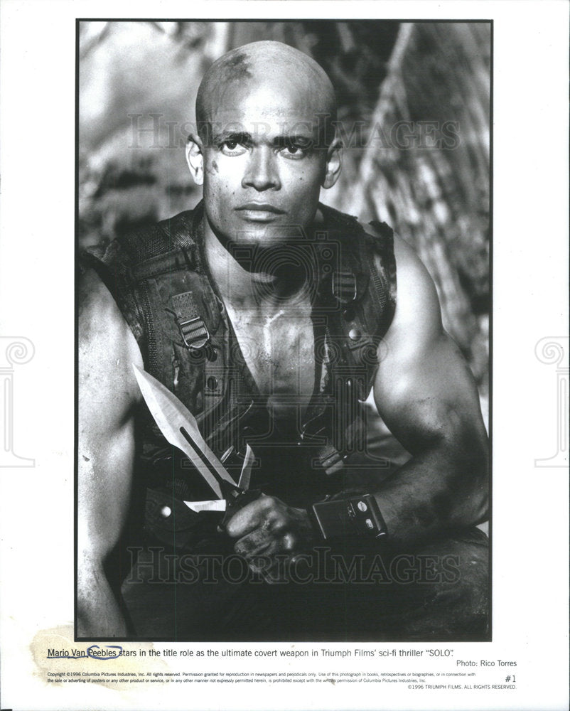 1996 Press Photo Mario Van Peebles Actor Director Title Role SOLO - RSC38151 - Historic Images