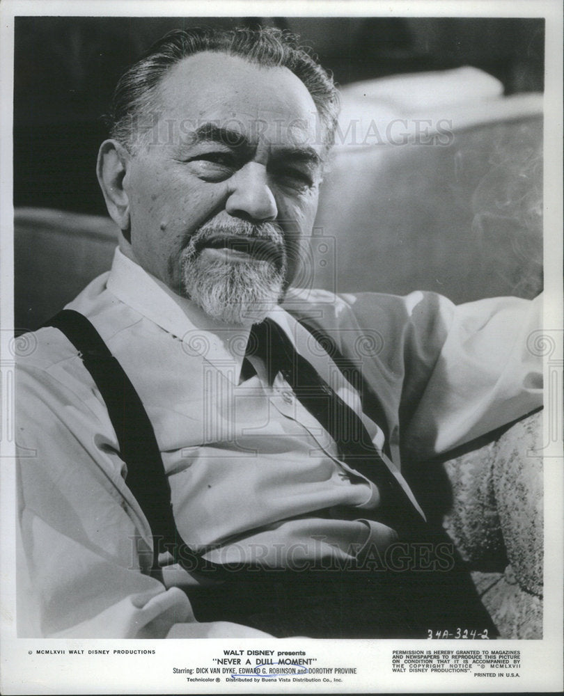 1968 Press Photo Edward G. Robinson Starring Walt Disney s "Never A Dull Moment" - Historic Images