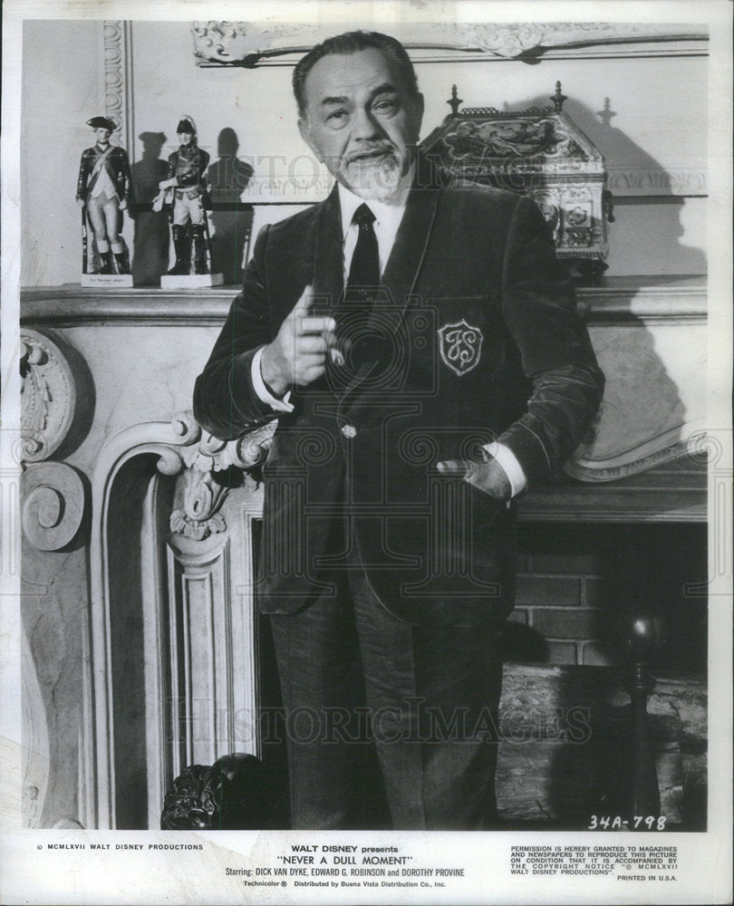 1968 Press Photo Edward G. Robinson Starring Walt Disney s &quot;Never A Dull Moment&quot; - Historic Images