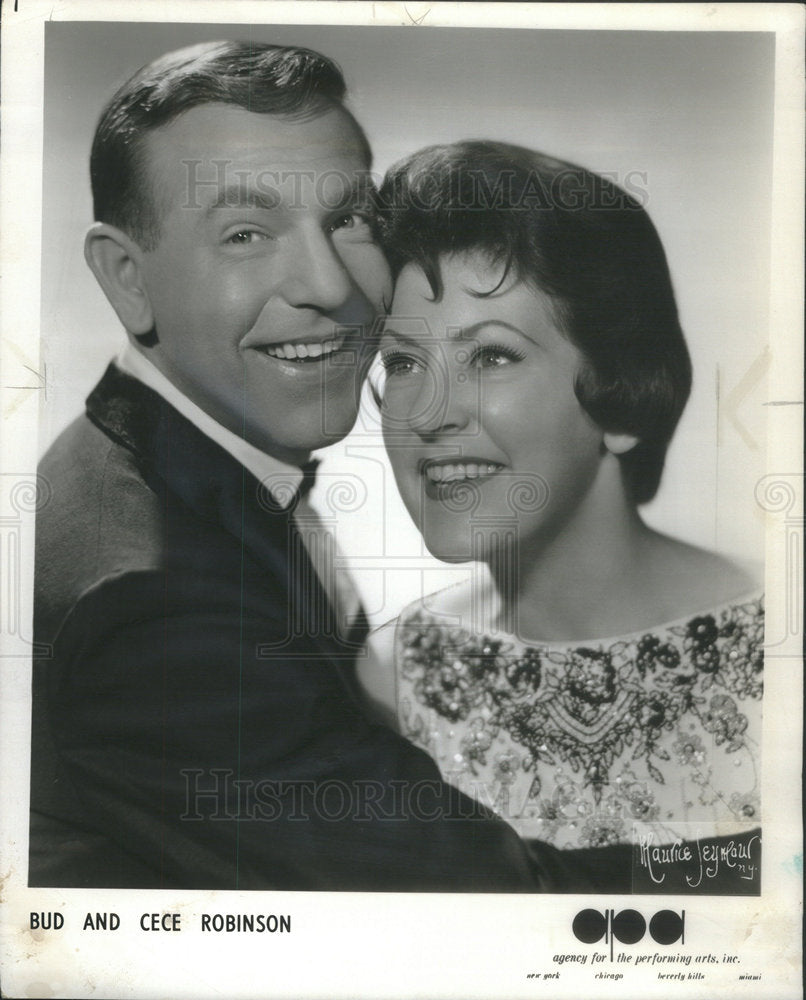 1964 Press Photo  Bud Cece Robinson Dance Team Emdire Room - Historic Images