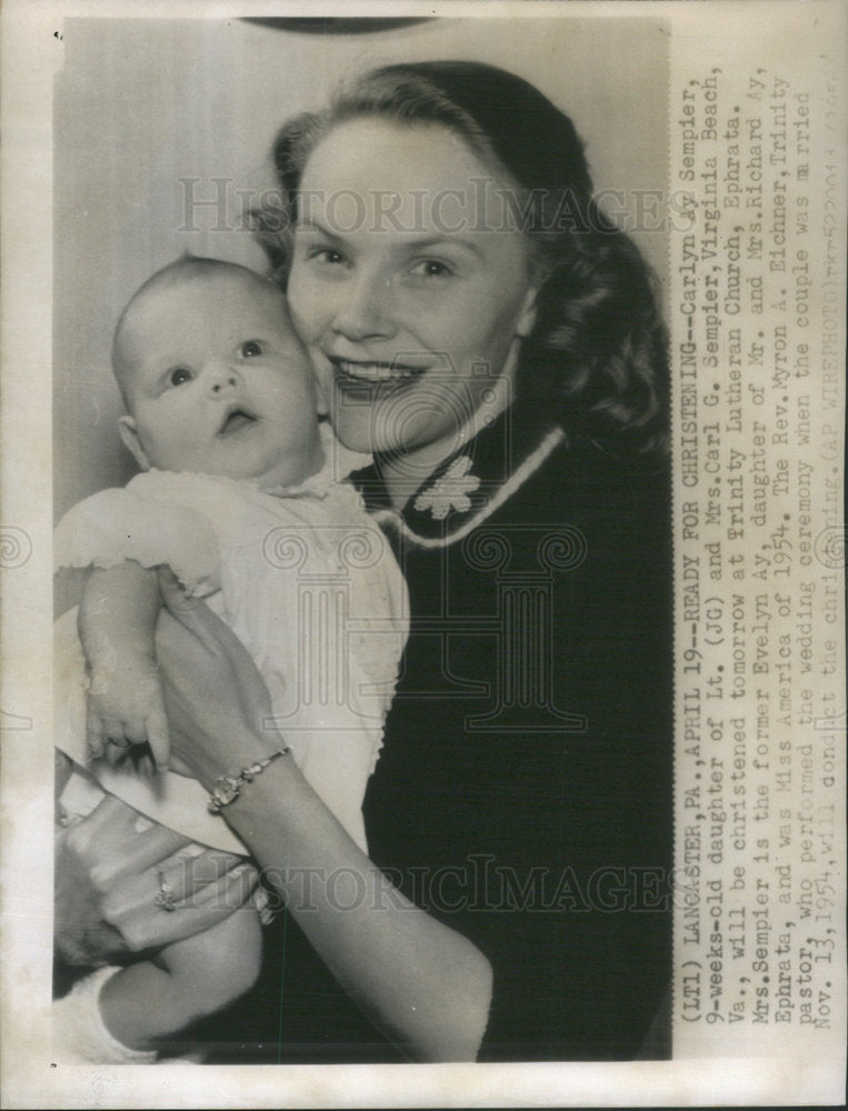 1965 Carlyn Ay Sempier 9-weeks-old Daughter  Mrs. Carl G. Sempier - Historic Images