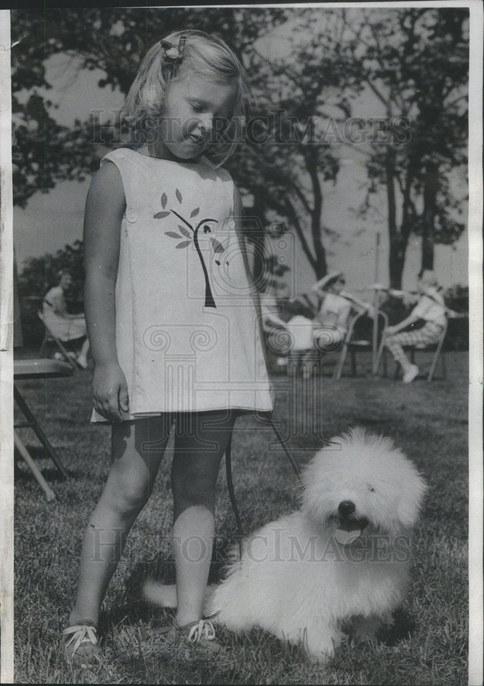 1965 Press Photo Lamb Pet Fair Poeder Robert Roloson Shaggy White Terrier - Historic Images