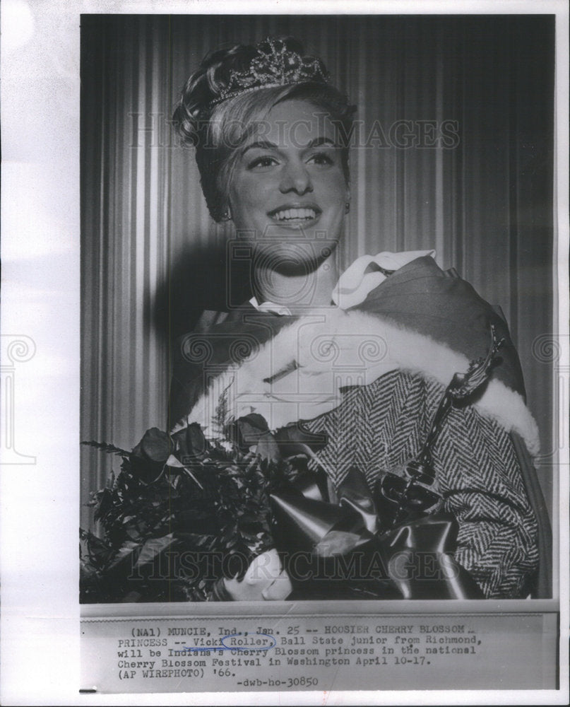 1966 Vicki Roller United States Indiana's Cherry Blossom Princess - Historic Images