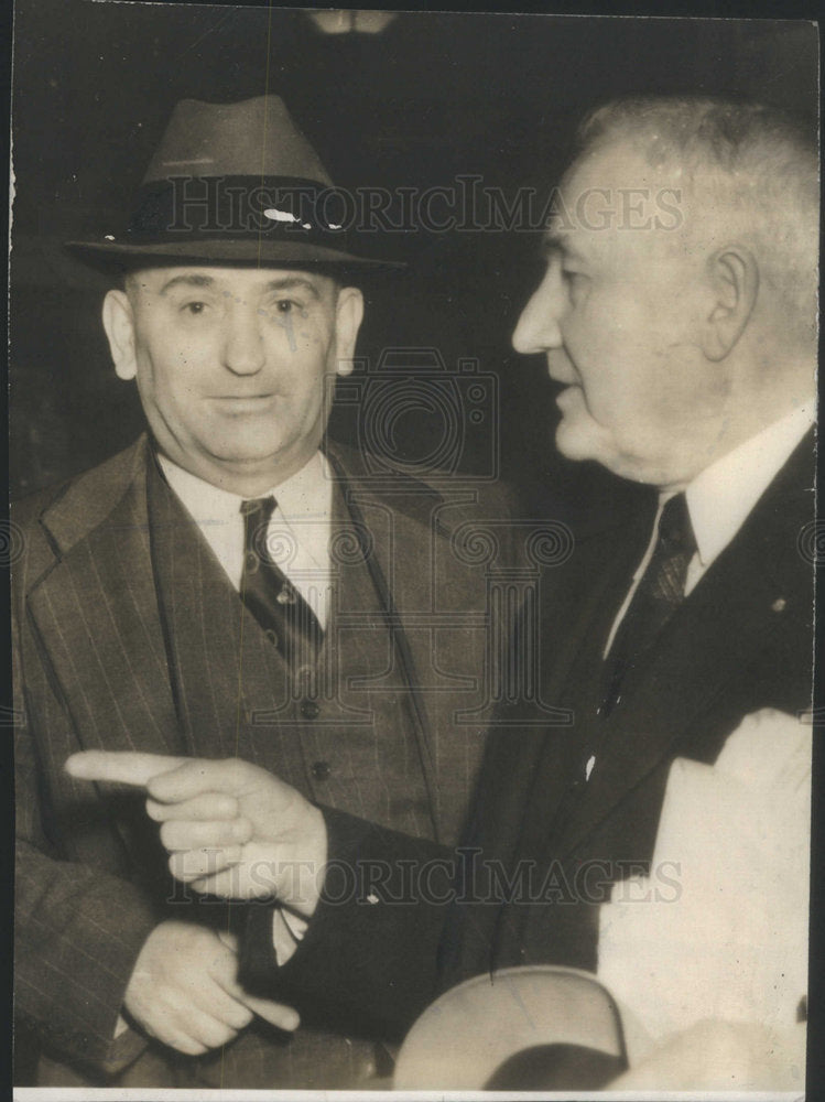 1937 Herbert Rivers & Pres JW Williams American Federation of Labors - Historic Images