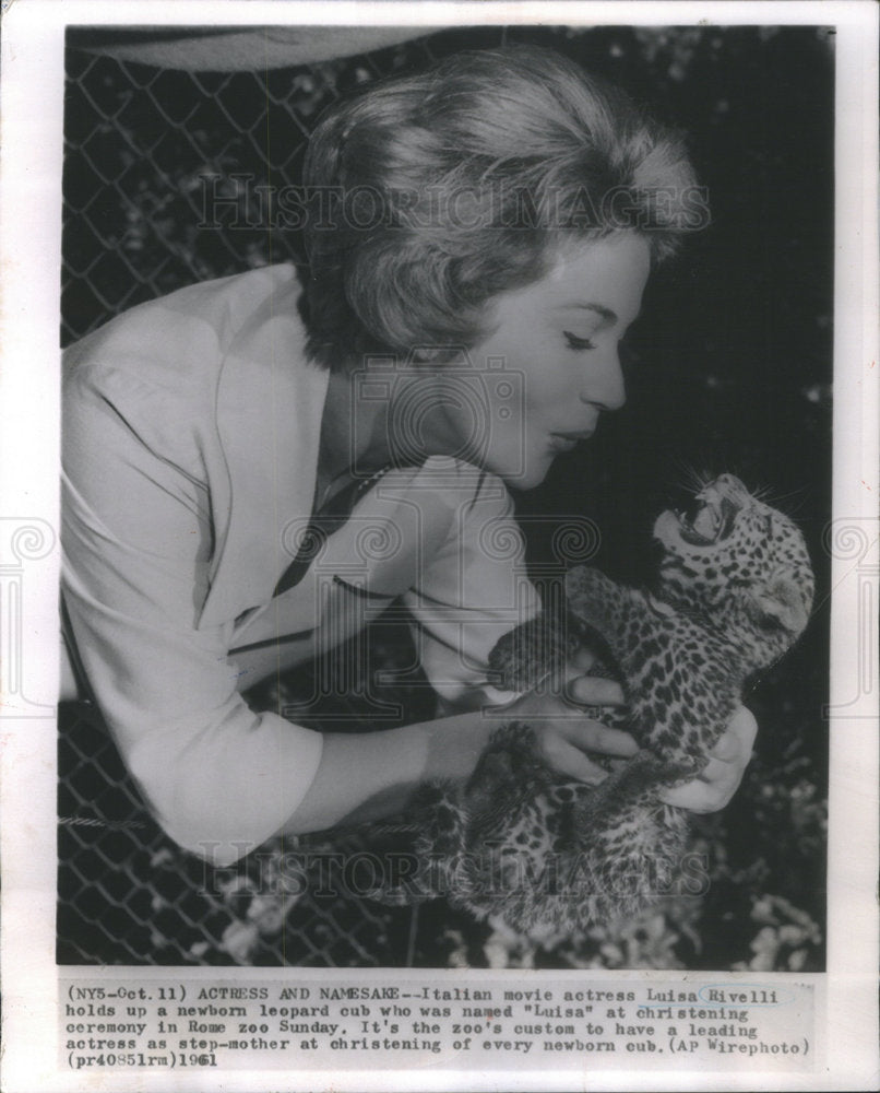 1961 Press Photo Luisa Rivelli Italian Movie Actress - Historic Images