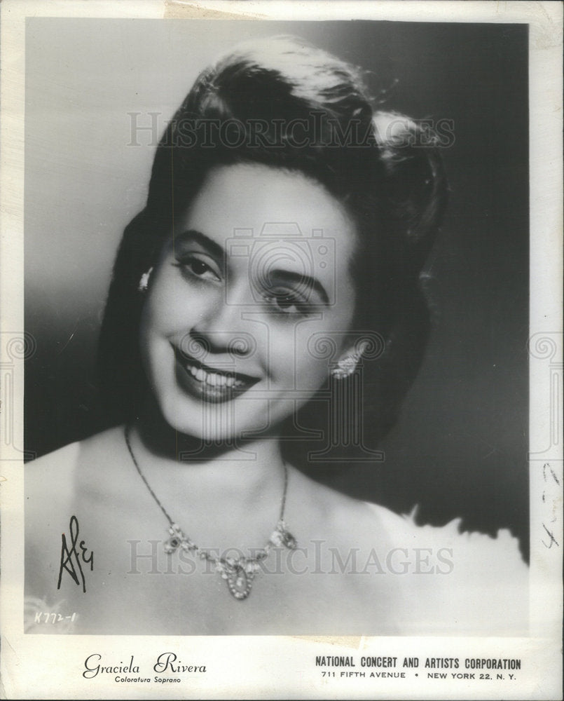 None Press Photo Graciela Rivera, Soprano - Historic Images