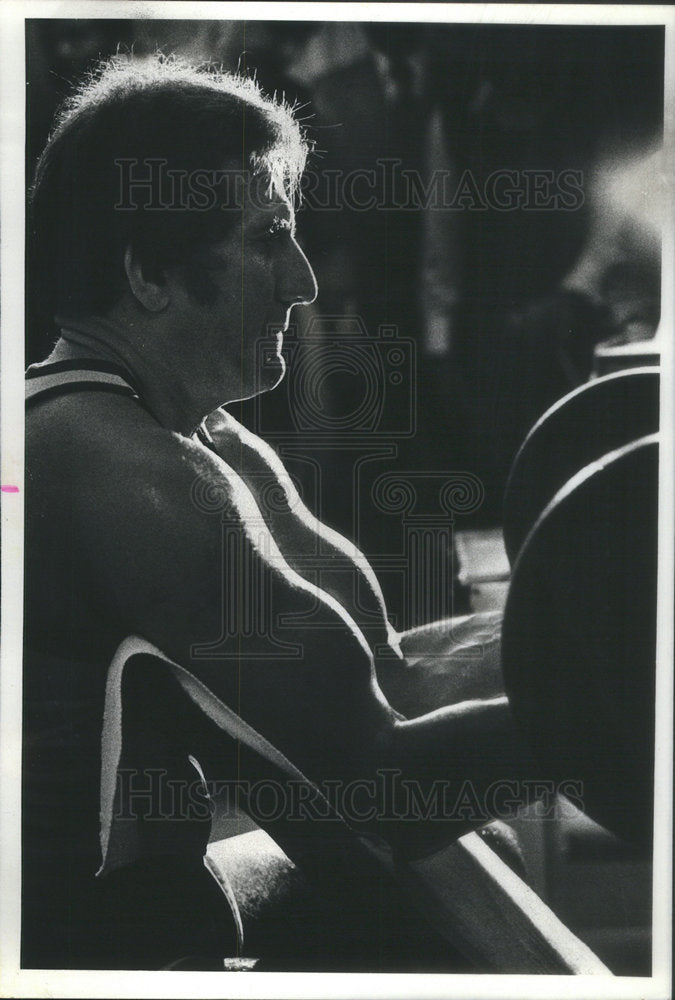 1978 Press Photo Senate Candidate Alex R Seith Lifting At Illinois Athletic Club - Historic Images