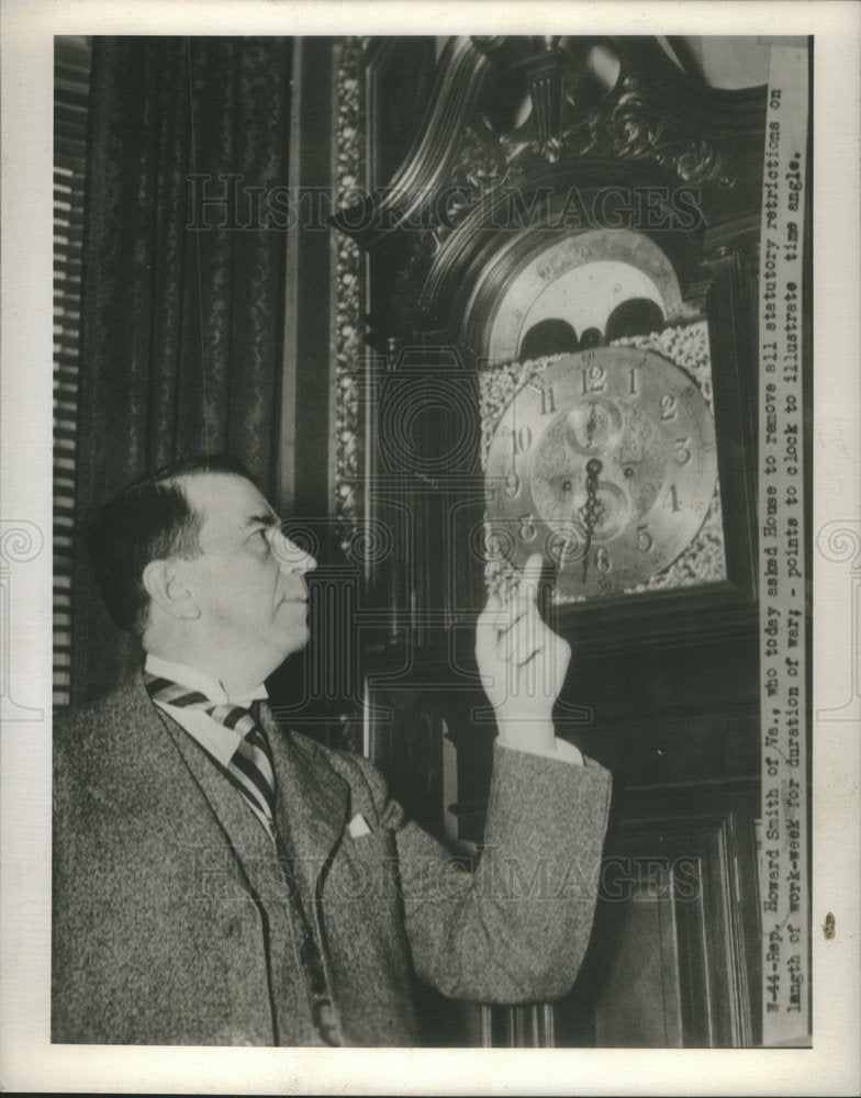 Press Photo Representative Howard Smith American Politician Virginia - Historic Images