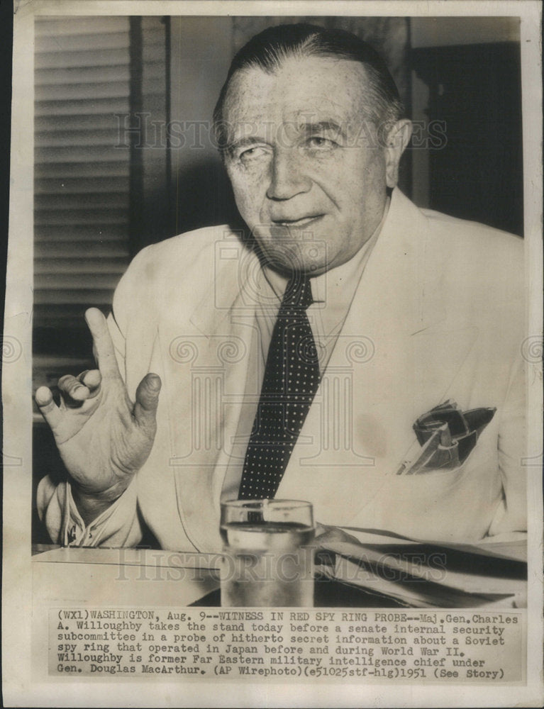 1951 Major General Charles A. Willoughby/Military Intelligence Chief - Historic Images