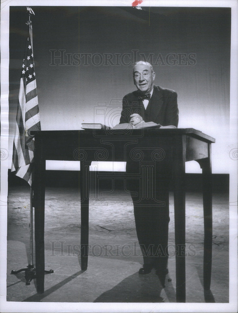 1956 Press Photo Joseph N. Welch Boston Attorney One National Indivisible - Historic Images