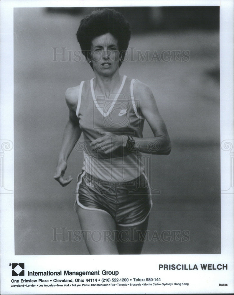 1990 Press Photo Priscilla June Welch British retired marathon runner - Historic Images