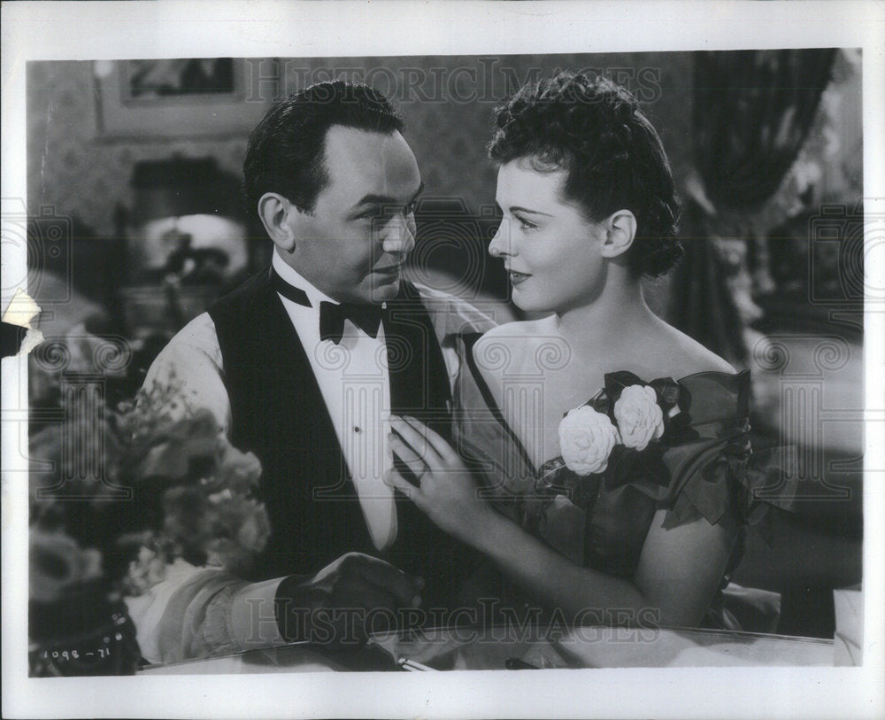 1973 Press Photo Edward Robinson Ruth Hussey Blackmail - Historic Images