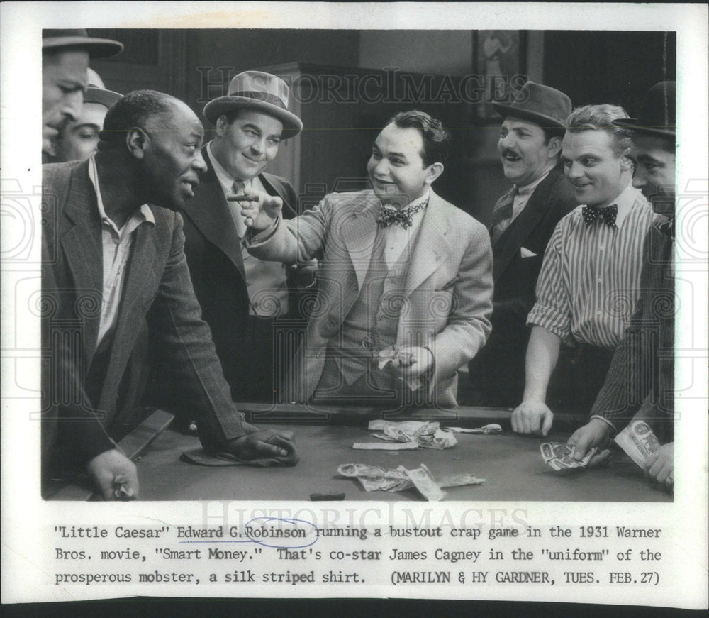 1973 EDWARD G. ROBINSON ROMANIAN BORN AMERICAN ACTOR JAMES CAGNEY - Historic Images