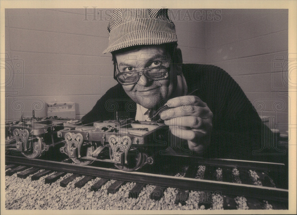 1993 Press Photo Wayne Wesolowski Abraham Lincoln funeral train - RSC41153 - Historic Images