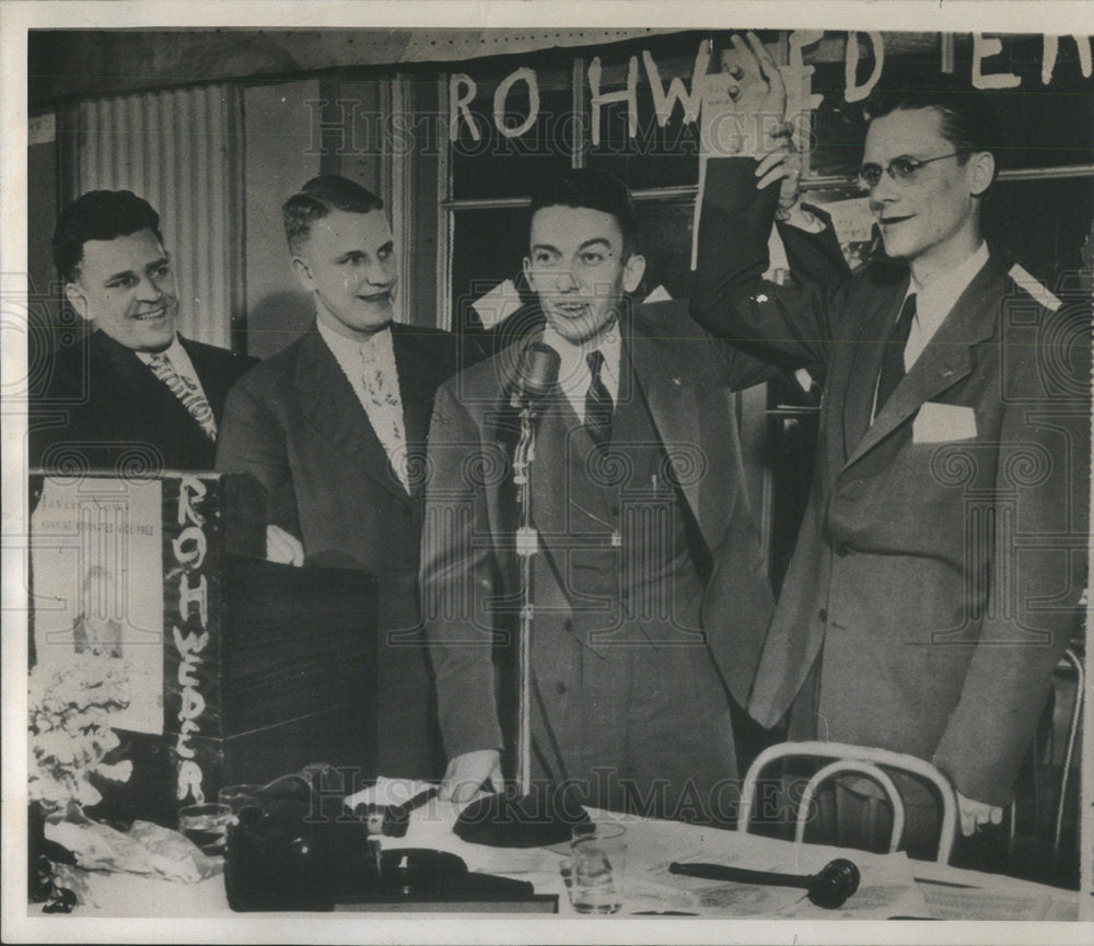 1947 Press Photo Illinois Junior Chamber Chicago President Peoria Ralph Rohweder - Historic Images