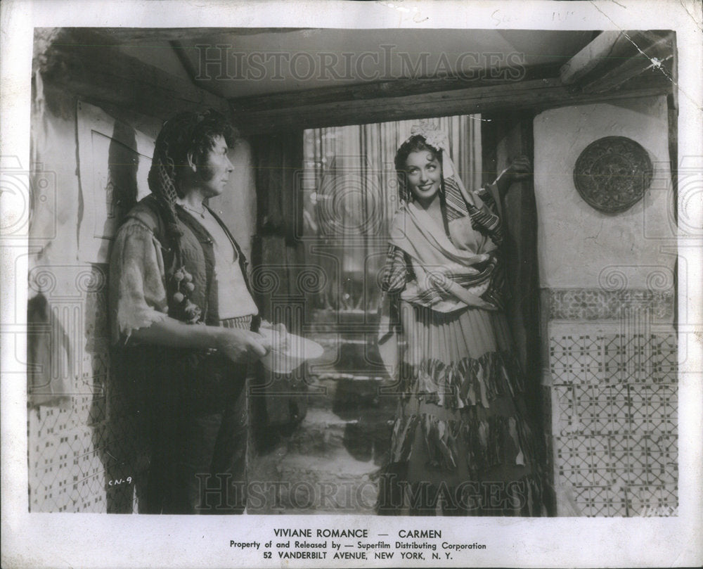 1947 Press Photo Viviane Romance French Movie Actress - Historic Images