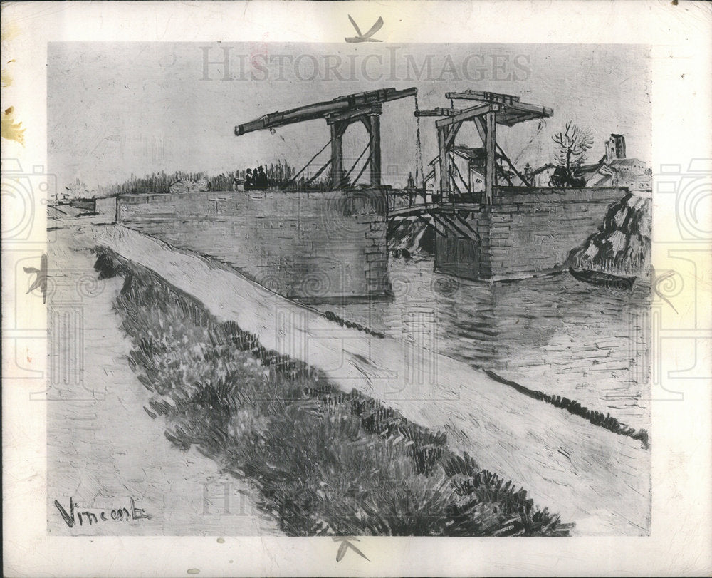 1950 Van Gogh Exhibition Vincent Foundation Draw Bridge oil-Historic Images