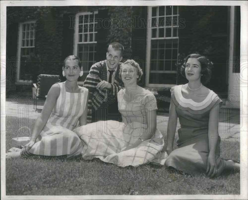1956 Press Photo James collies Lucille Meyer Richard Rice Rostislav Romanoff - Historic Images