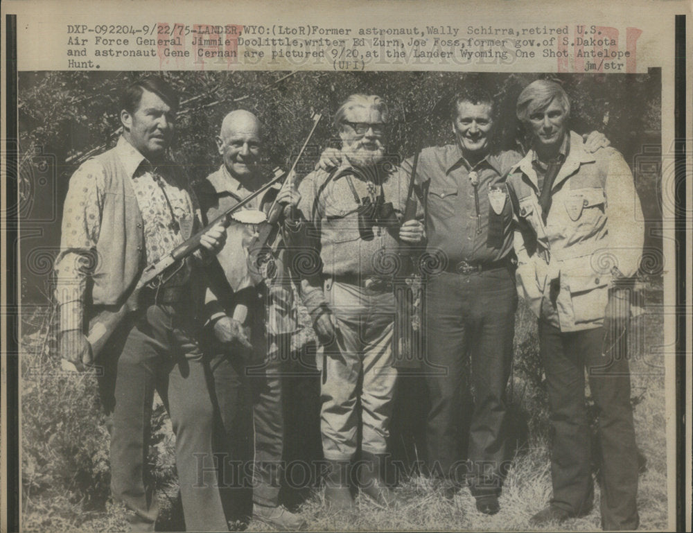 1975 Astronaut Wally Schirra US Air Force Jimmie Doolittle Ed Joe - Historic Images