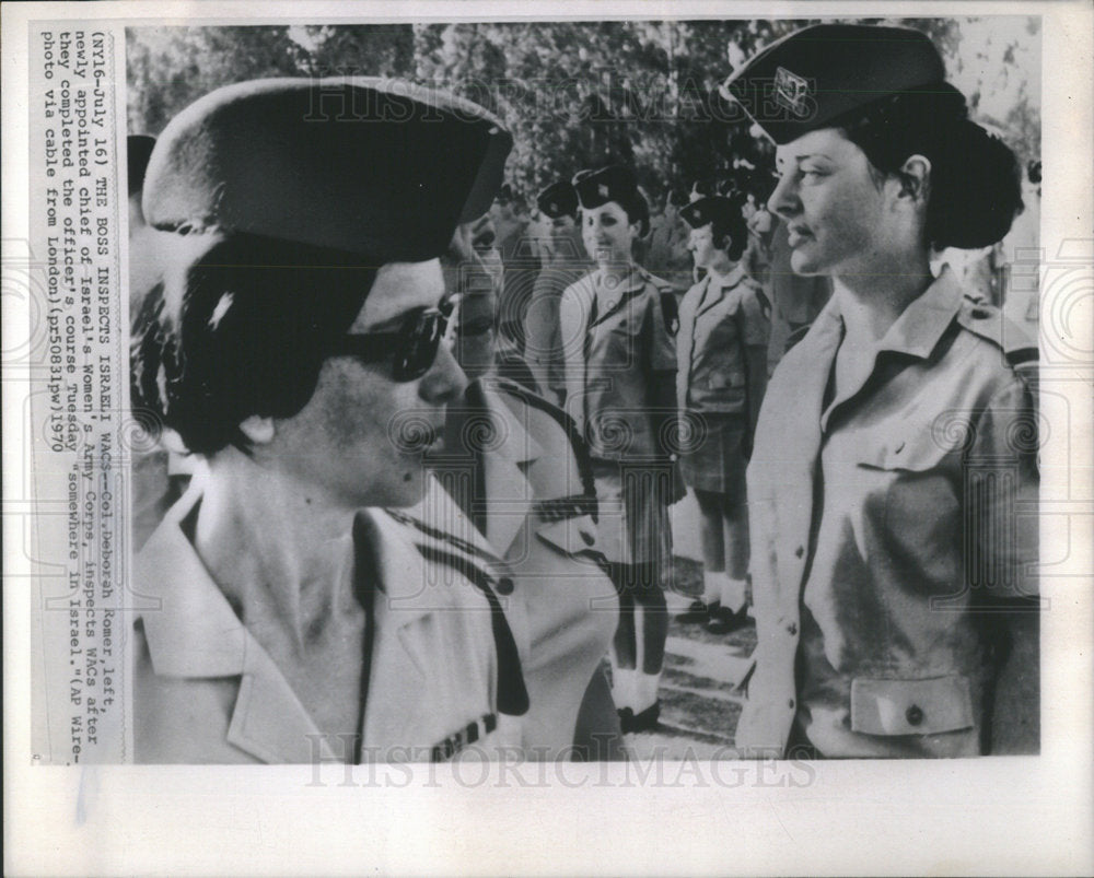 1970 Col Deborah Romer Chief Israel Women Army Corporation WAC Meet - Historic Images