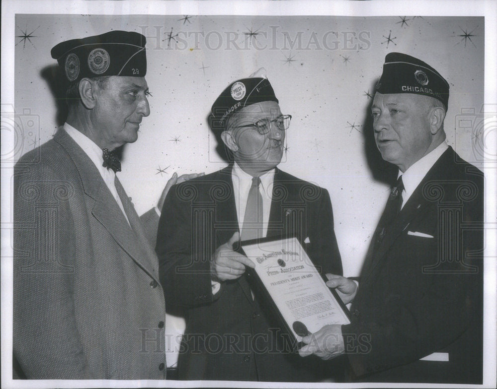 1955 Press Photo Edward McGinnis Merit Award American Legion President Miami - Historic Images