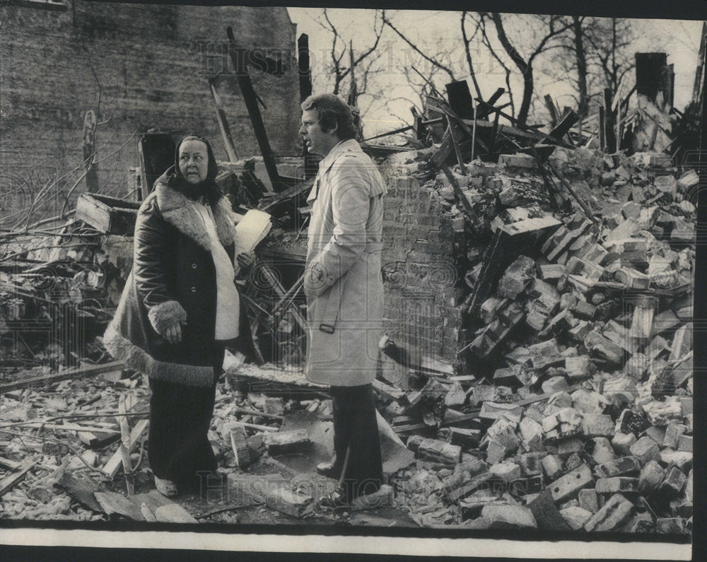 1976 Press Photo Samuel Skinner US State Attorney Washtenaw Block Arson Building - Historic Images