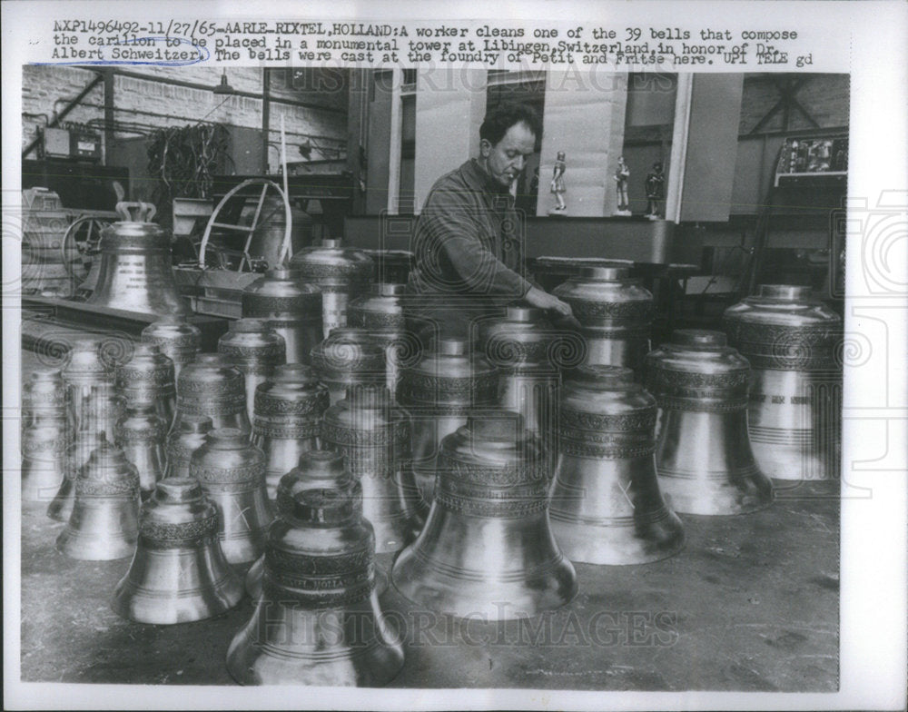 1965 Mounmental Tower at Libingen Switzerland Petit and Frist - Historic Images