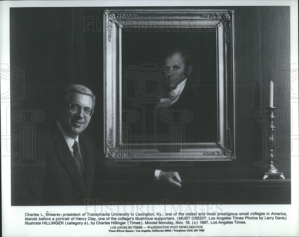 Press Photo Charles Shearer Transylvania University President Lexington - Historic Images