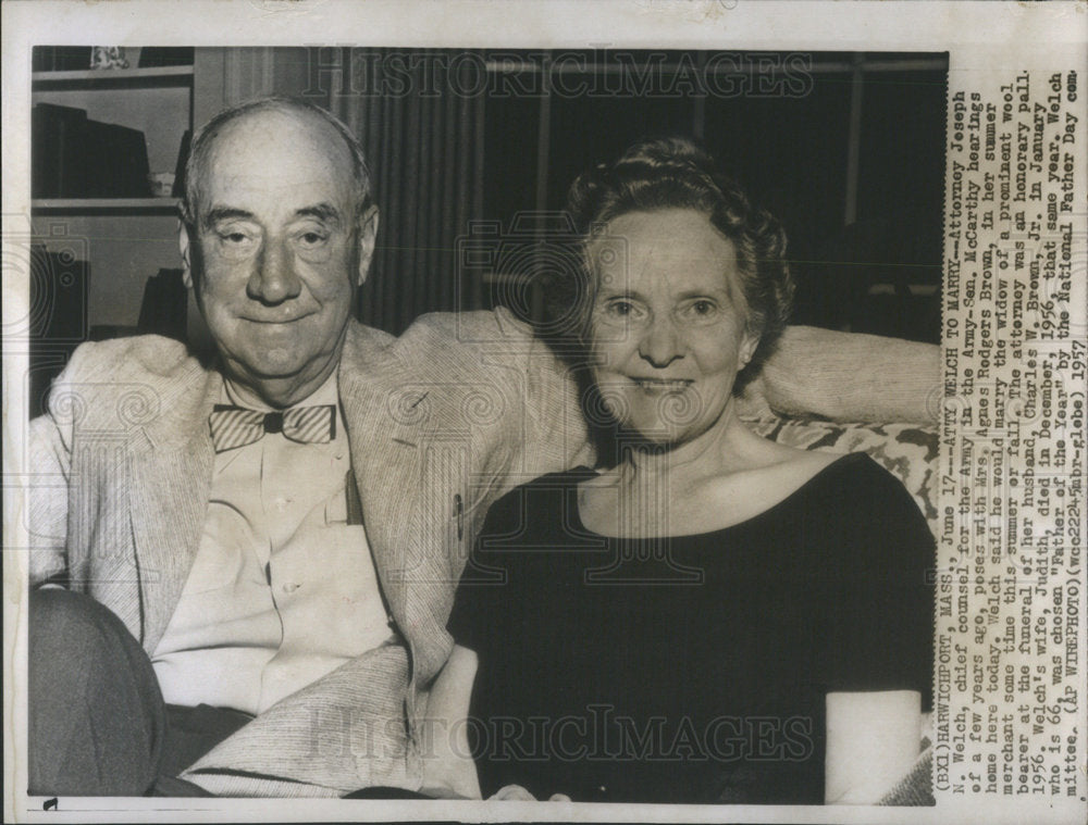 1957 Atty. Joseph Welch chief counsel for the Army  - Historic Images