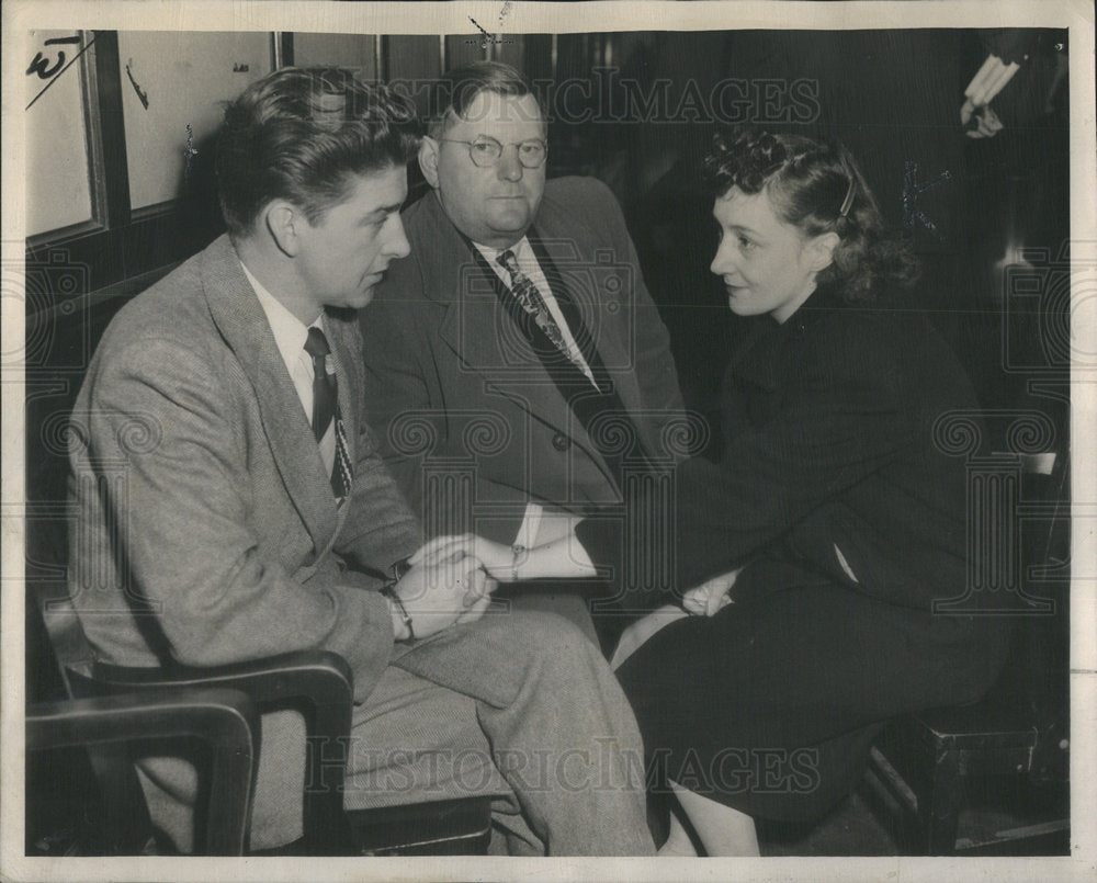 1949 Harvey McDonald Dep Sher. Charles J. Novek Mrs. Grace McDonald - Historic Images