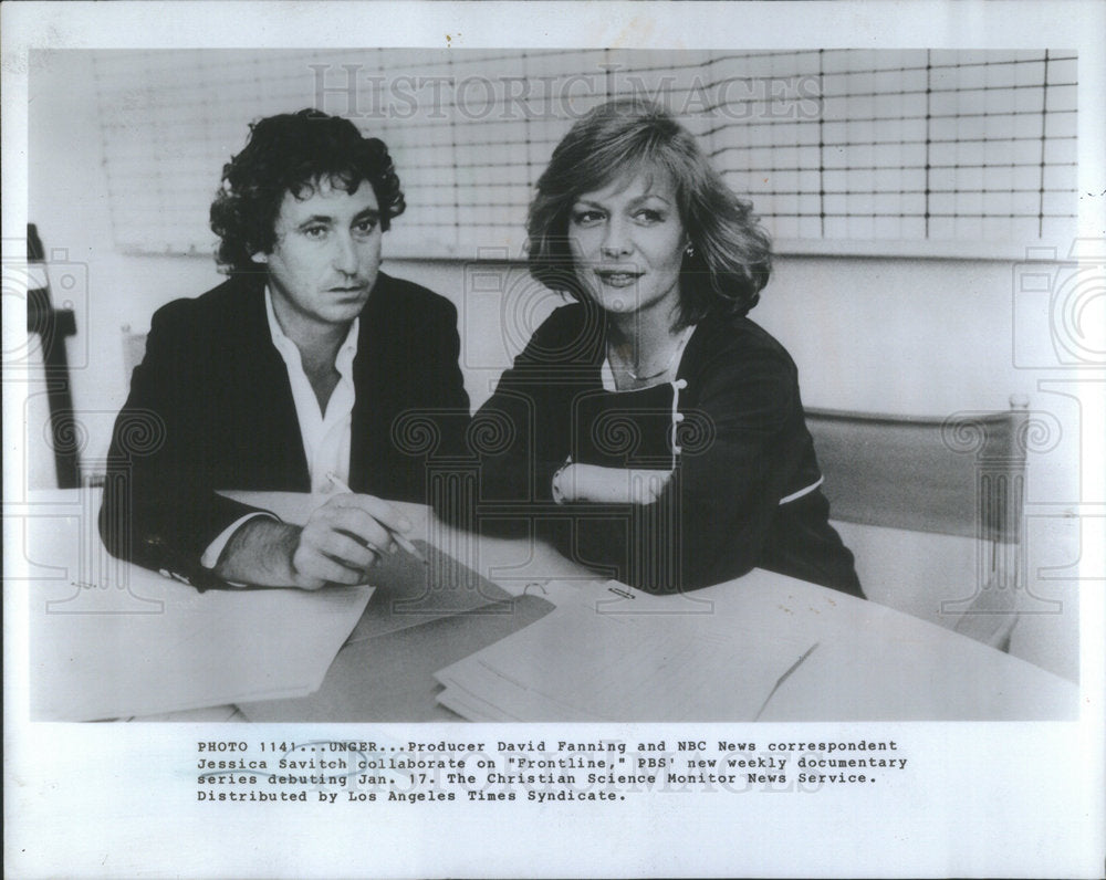 Press Photo David Fanning Producer Jessica Savitch News Correspondent Monitor - Historic Images