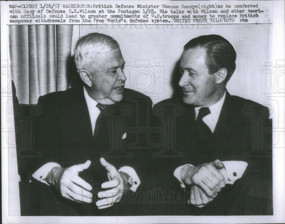 1957 British Defense Minister Duncan Sandys - Historic Images