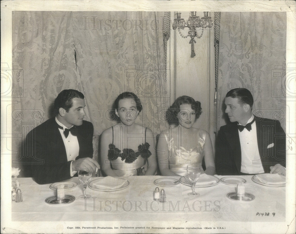 1934 Press Photo Paramount Studio Emanuel Cohen Enzo Fiermonte Adela Rogers John - Historic Images