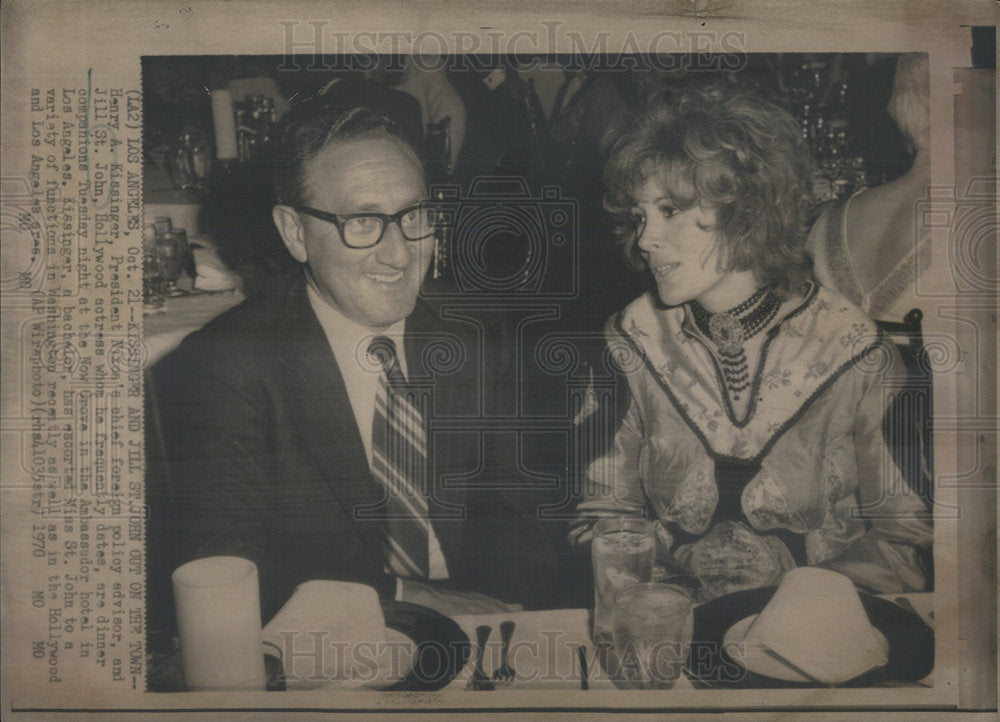1970 Press Photo Jill St. John, Hollywood Actress - Historic Images