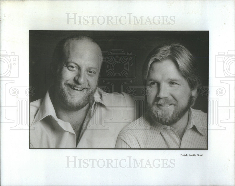 1981 Press Photo Arnie Saks Michael Cullen producer Travel Light Theater - Historic Images