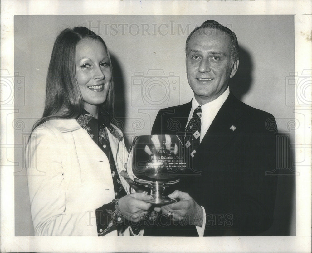 1973 Frank C. Sain president of Chicago Get Award Kirsten Borjesson - Historic Images