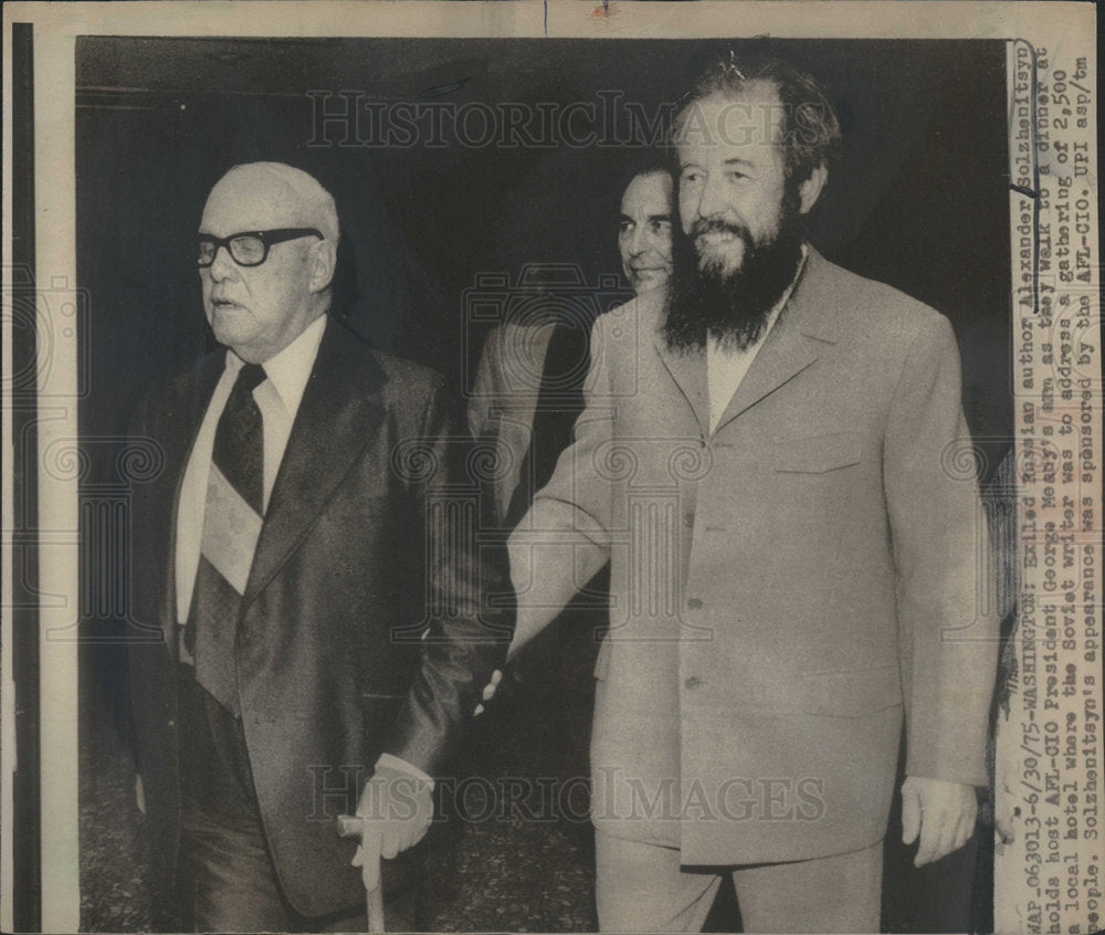 1975 Russian Author Alexander Solzhenitsyn - Historic Images